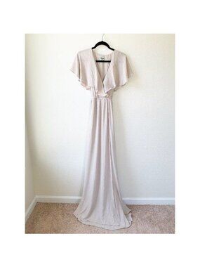 Show Me Your Mumu Audrey Neutral Maxi Dress Women's Small S